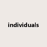 individuals是什么意思