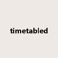 timetabled是什么意思