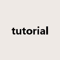 tutorial是什么意思