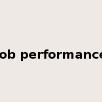 job performance是什么意思