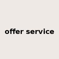 offer service是什么意思