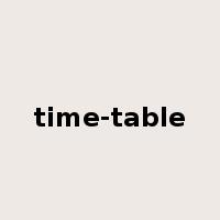 time-table是什么意思