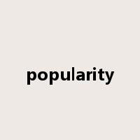 popularity是什么意思