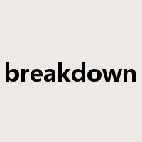 breakdown是什么意思