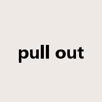 pull out是什么意思