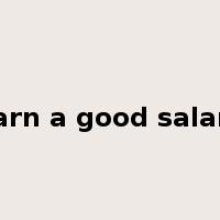 earn a good salary是什么意思