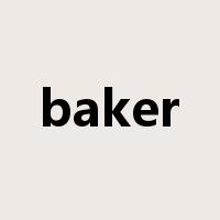 baker是什么意思