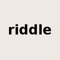 riddle是什么意思