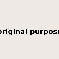 original purpose是什么意思