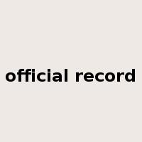 official record是什么意思