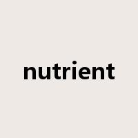 nutrient是什么意思