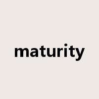 maturity是什么意思