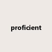 proficient是什么意思