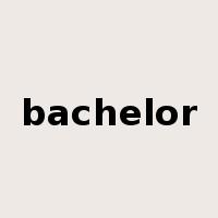 bachelor是什么意思