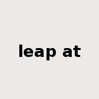 leap at是什么意思