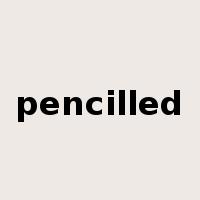 pencilled是什么意思