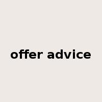 offer advice是什么意思