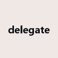 delegate是什么意思