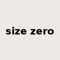 size zero是什么意思