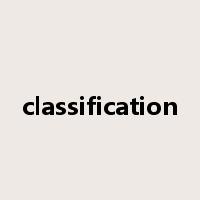 classification是什么意思