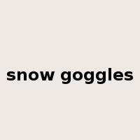 snow goggles是什么意思