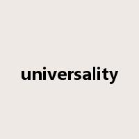 universality是什么意思