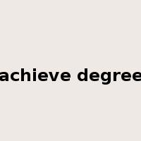 achieve degree是什么意思