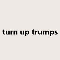 turn up trumps是什么意思