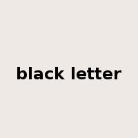 black letter是什么意思