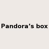 Pandora’s box是什么意思