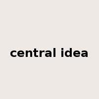 central idea是什么意思