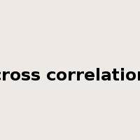 cross correlation是什么意思