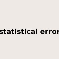 statistical error是什么意思