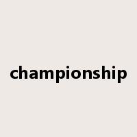 championship是什么意思