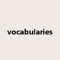 vocabularies是什么意思