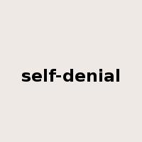 self-denial是什么意思