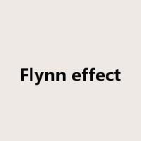 Flynn effect是什么意思