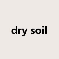 dry soil是什么意思