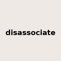 disassociate是什么意思