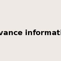 advance information是什么意思