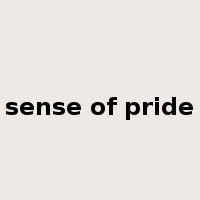 sense of pride是什么意思