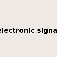 electronic signal是什么意思