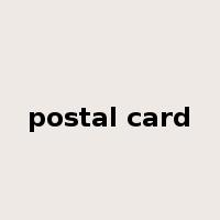 postal card是什么意思