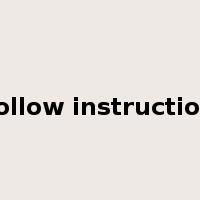 follow instruction是什么意思