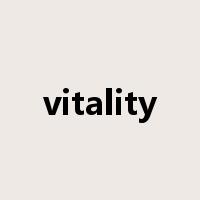 vitality是什么意思