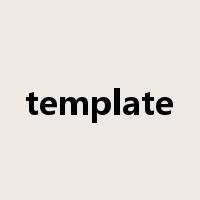 template是什么意思