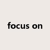 focus on是什么意思