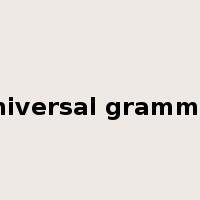 universal grammar是什么意思