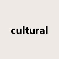 cultural是什么意思