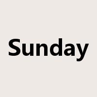 Sunday是什么意思